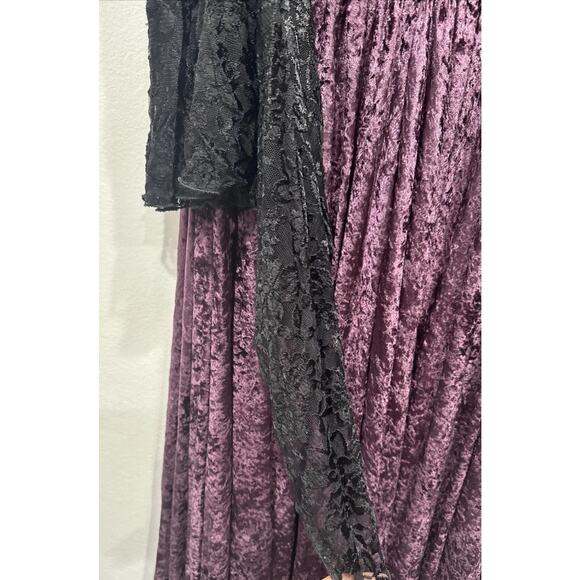 Legends By Jojo Bejano Whimsigoth Gothic Princess Gown Purple Black Velvet 1X - Picture 7 of 11